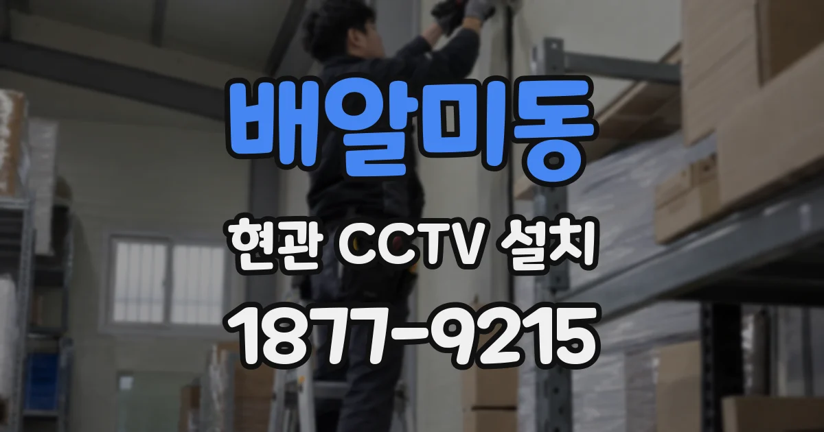 배알미동 현관 CCTV 설치