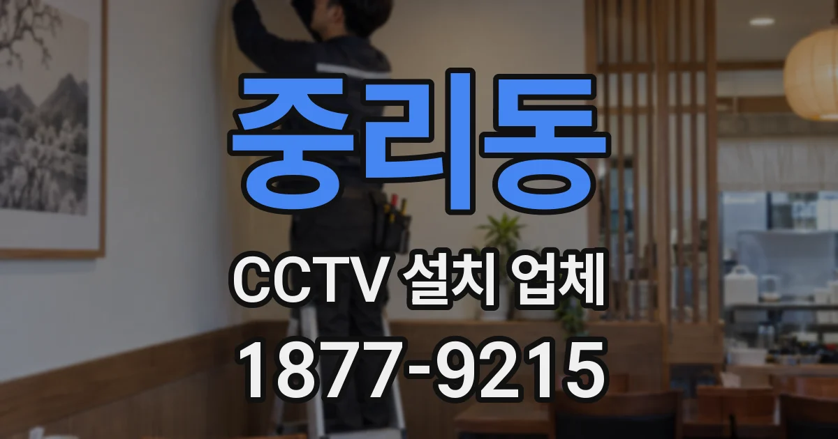 중리동 CCTV 설치 업체