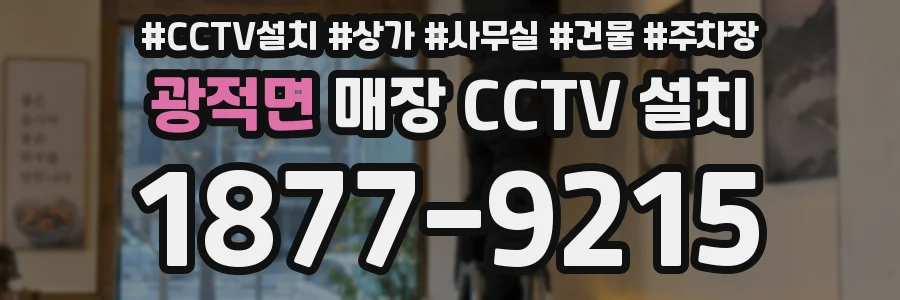 광적면 매장 CCTV 설치