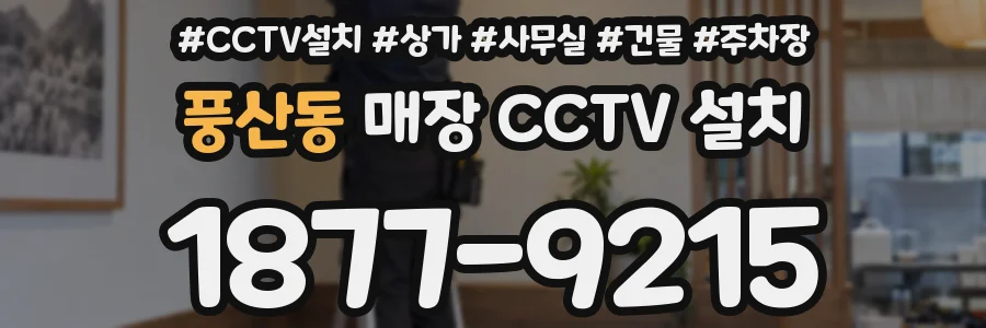 풍산동 매장 CCTV 설치