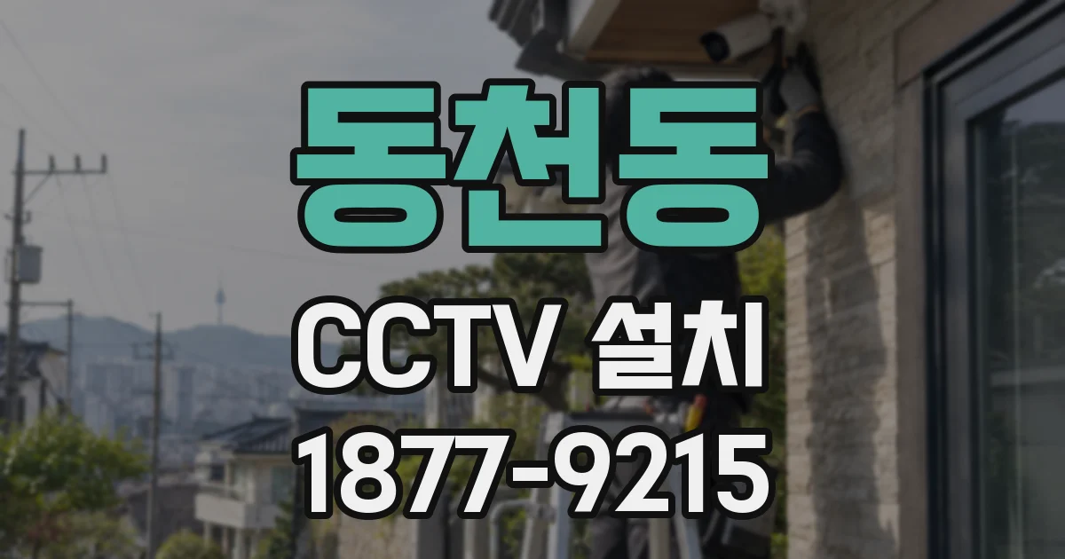 동천동 CCTV 설치