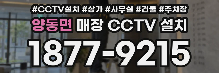 양동면 매장 CCTV 설치