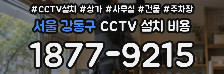 서울 강동구 CCTV 설치 비용