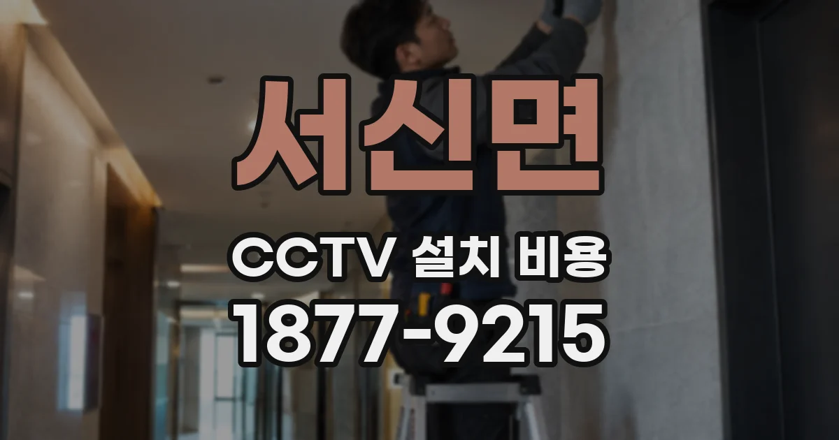 서신면 CCTV 설치 비용