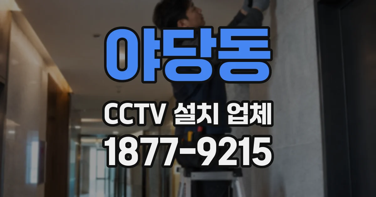 야당동 CCTV 설치 업체