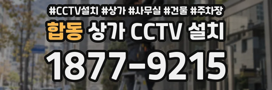 합동 상가 CCTV 설치
