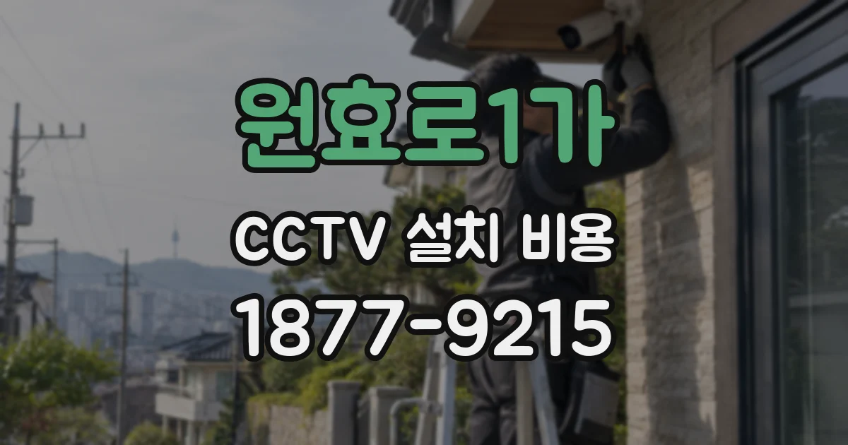 원효로1가 CCTV 설치 비용