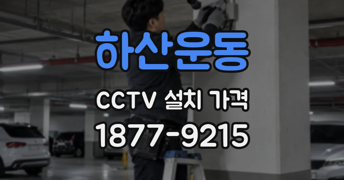 하산운동 CCTV 설치 가격