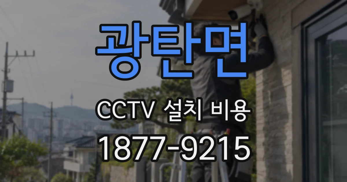 광탄면 CCTV 설치 비용