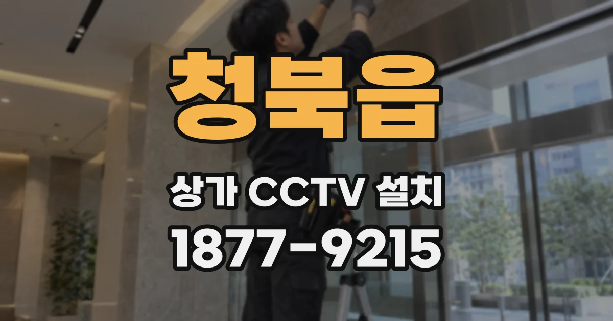청북읍 상가 CCTV 설치