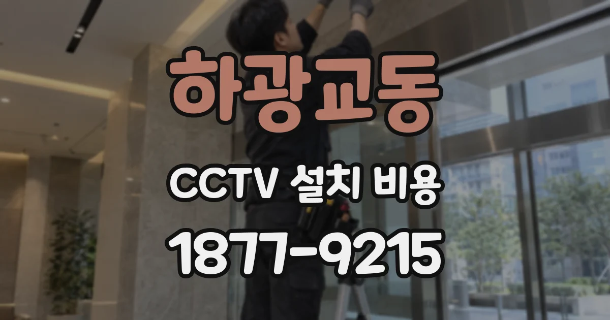 하광교동 CCTV 설치 비용