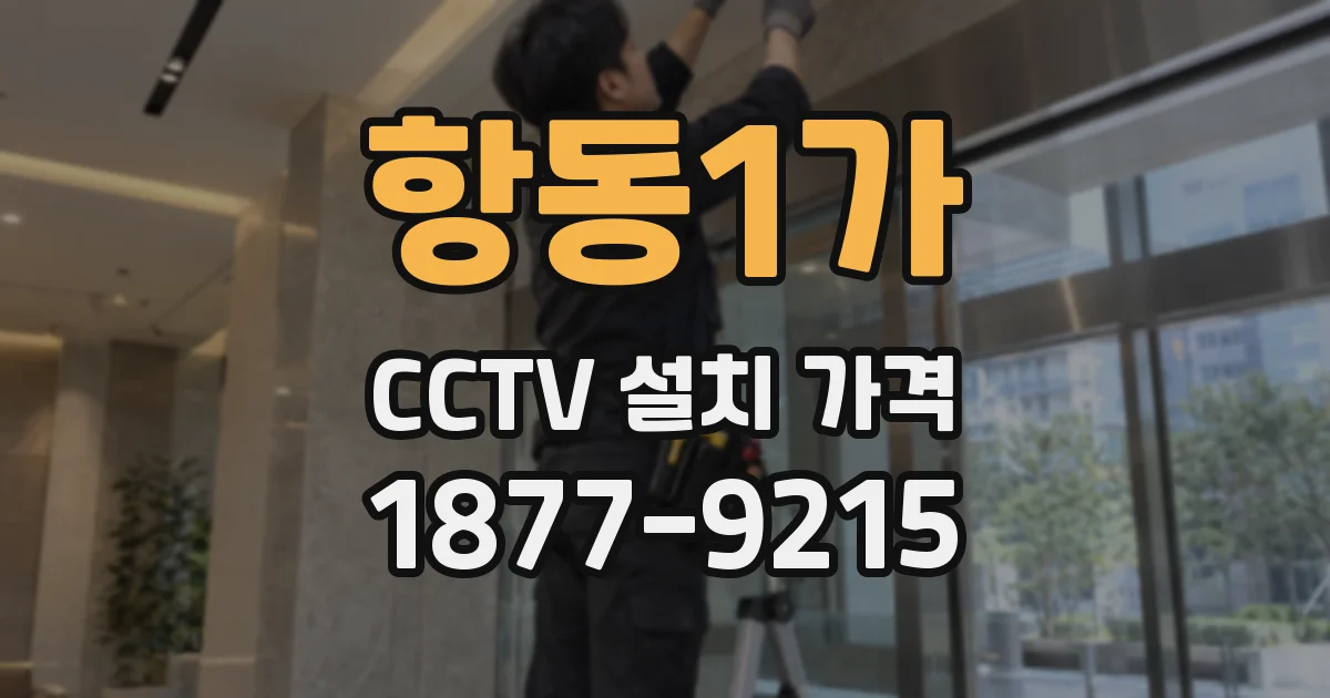 항동1가 CCTV 설치 가격
