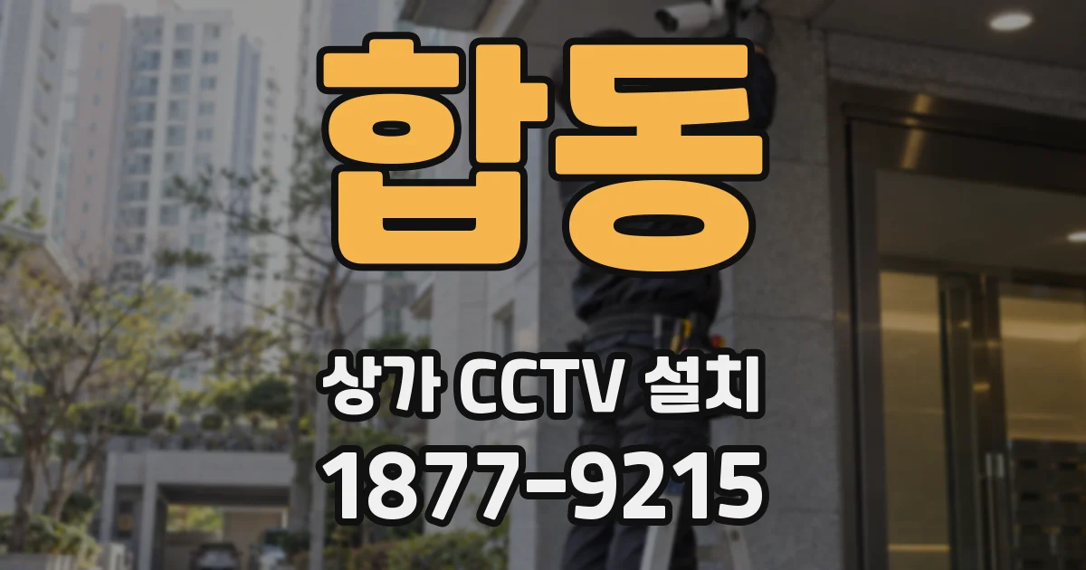 합동 상가 CCTV 설치