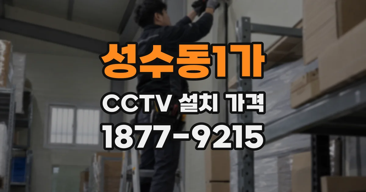 성수동1가 CCTV 설치 가격