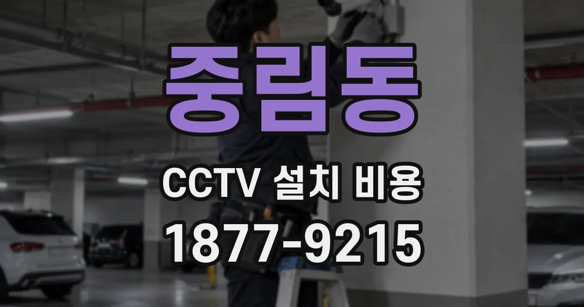 중림동 CCTV 설치 비용