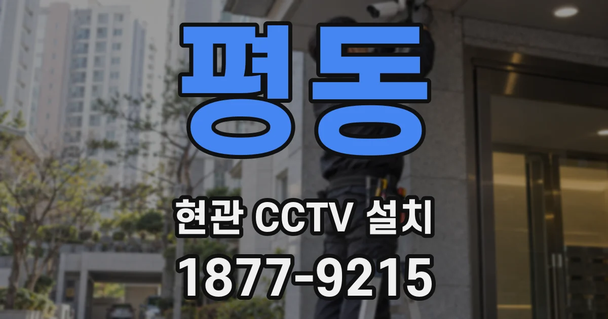 평동 현관 CCTV 설치