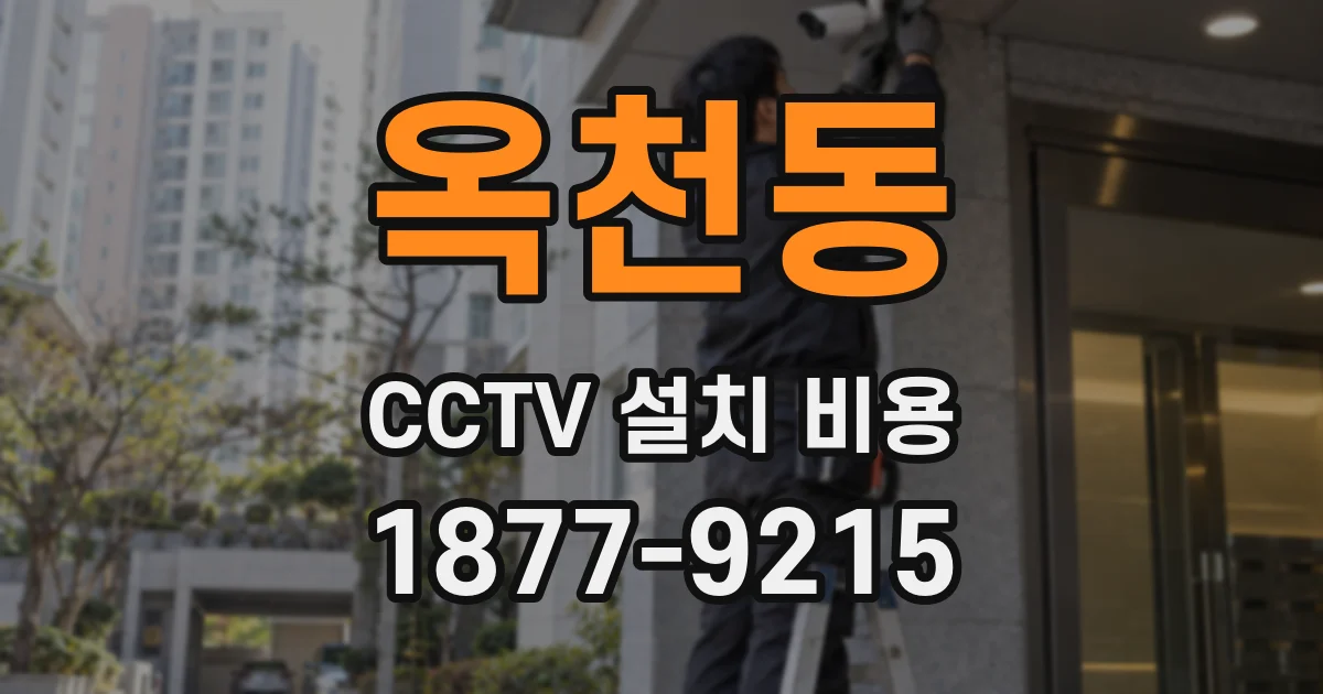 옥천동 CCTV 설치 비용