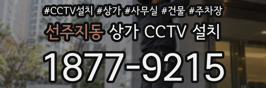 선주지동 상가 CCTV 설치