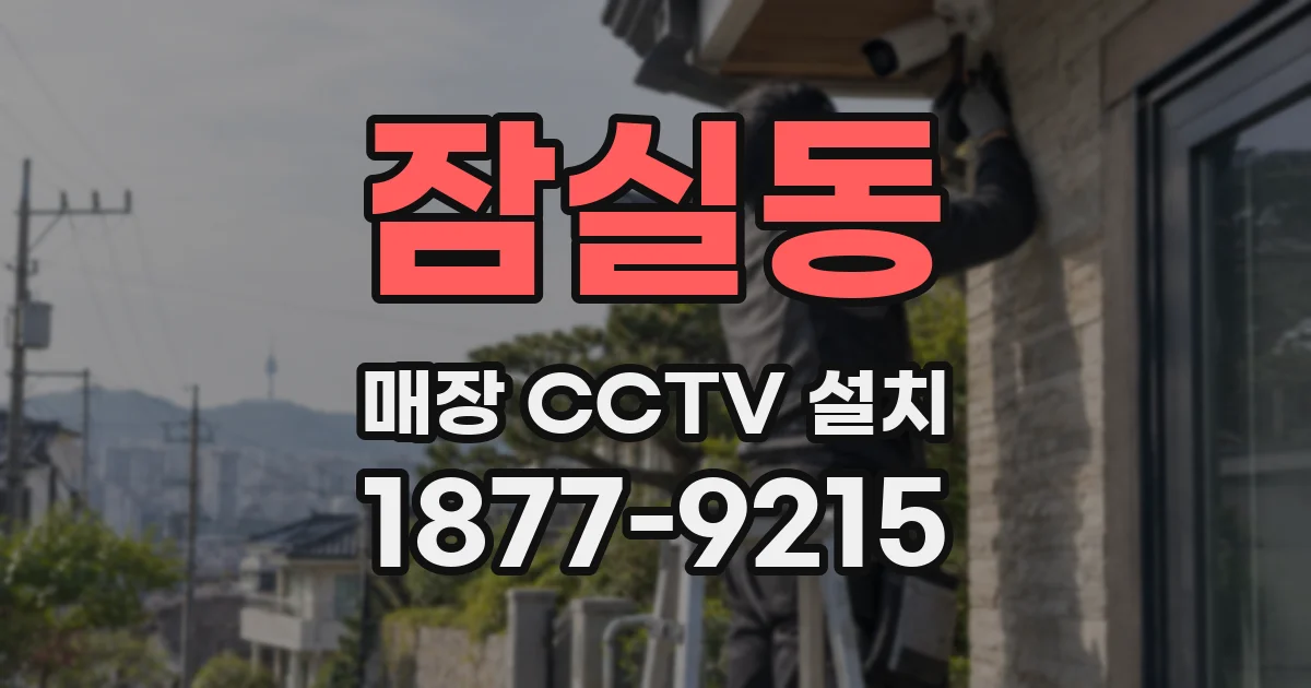 잠실동 매장 CCTV 설치