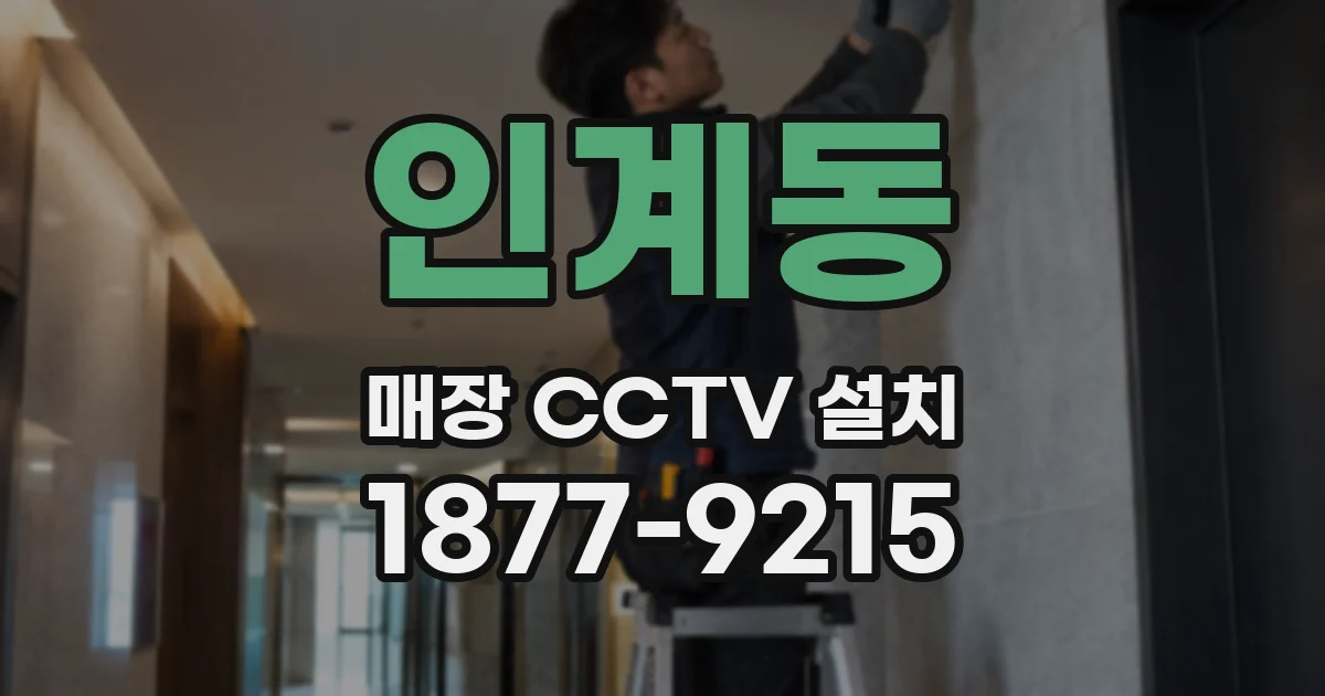 인계동 매장 CCTV 설치