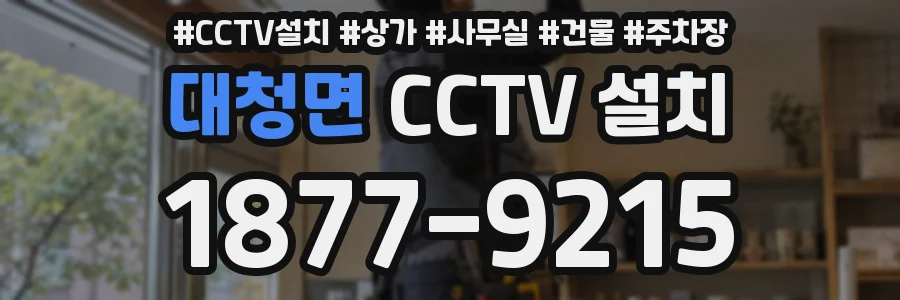 대청면 CCTV 설치