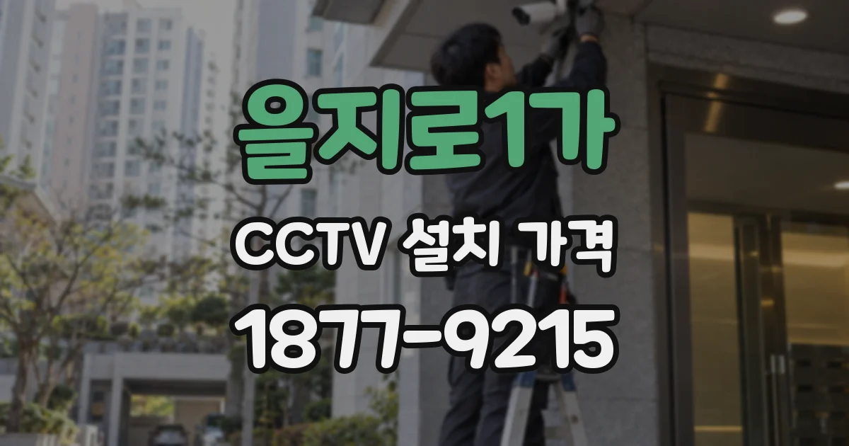 을지로1가 CCTV 설치 가격