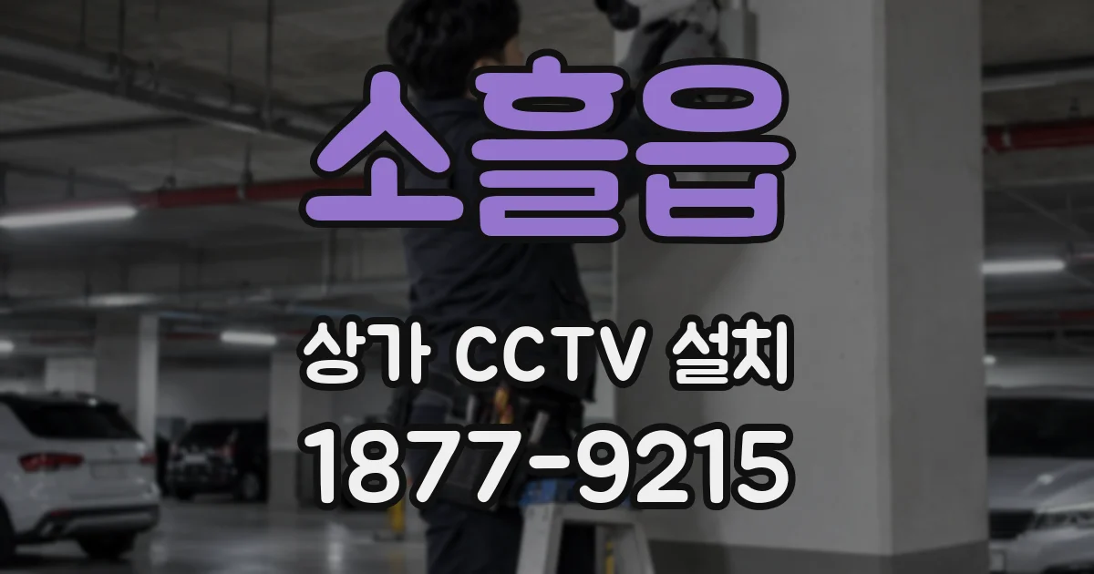 소흘읍 상가 CCTV 설치