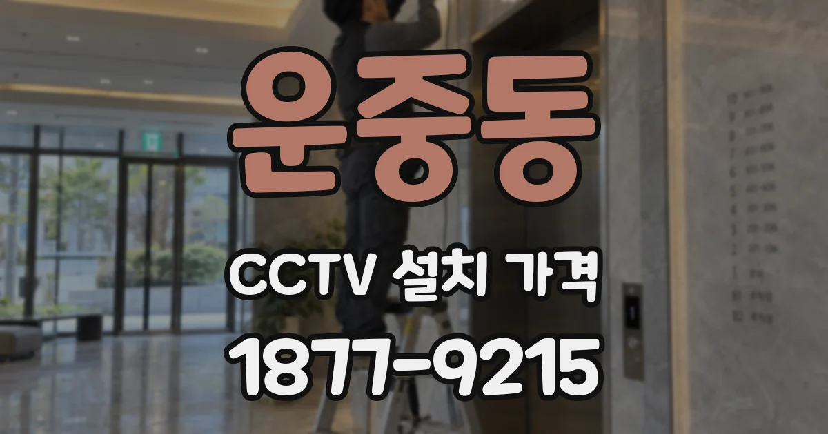 운중동 CCTV 설치 가격