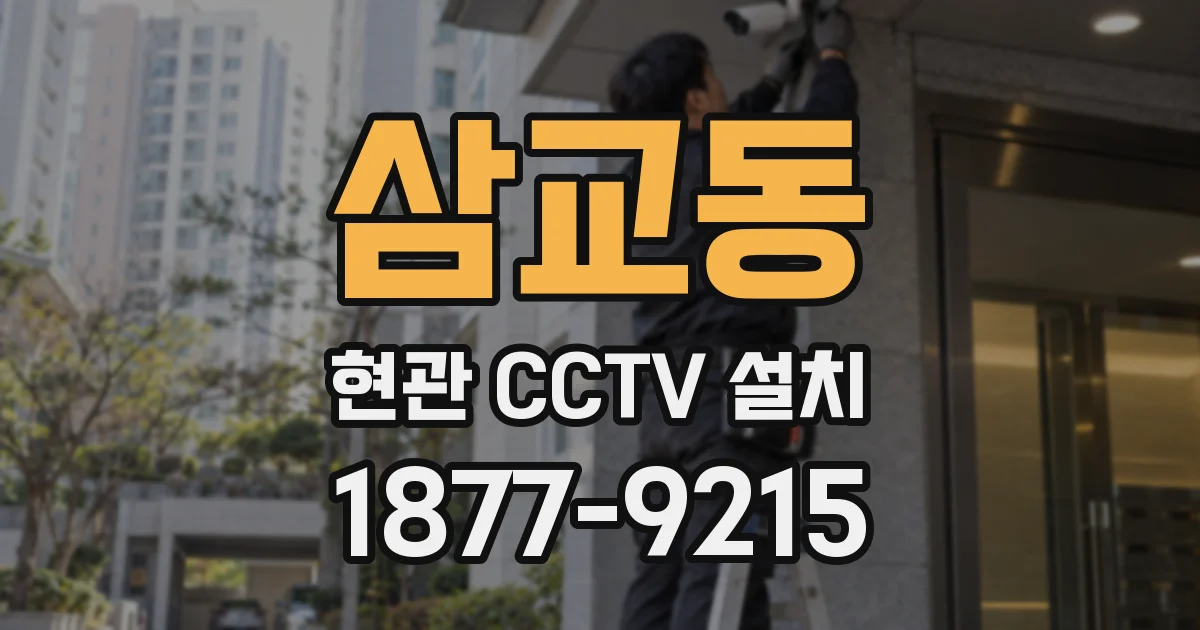 삼교동 현관 CCTV 설치