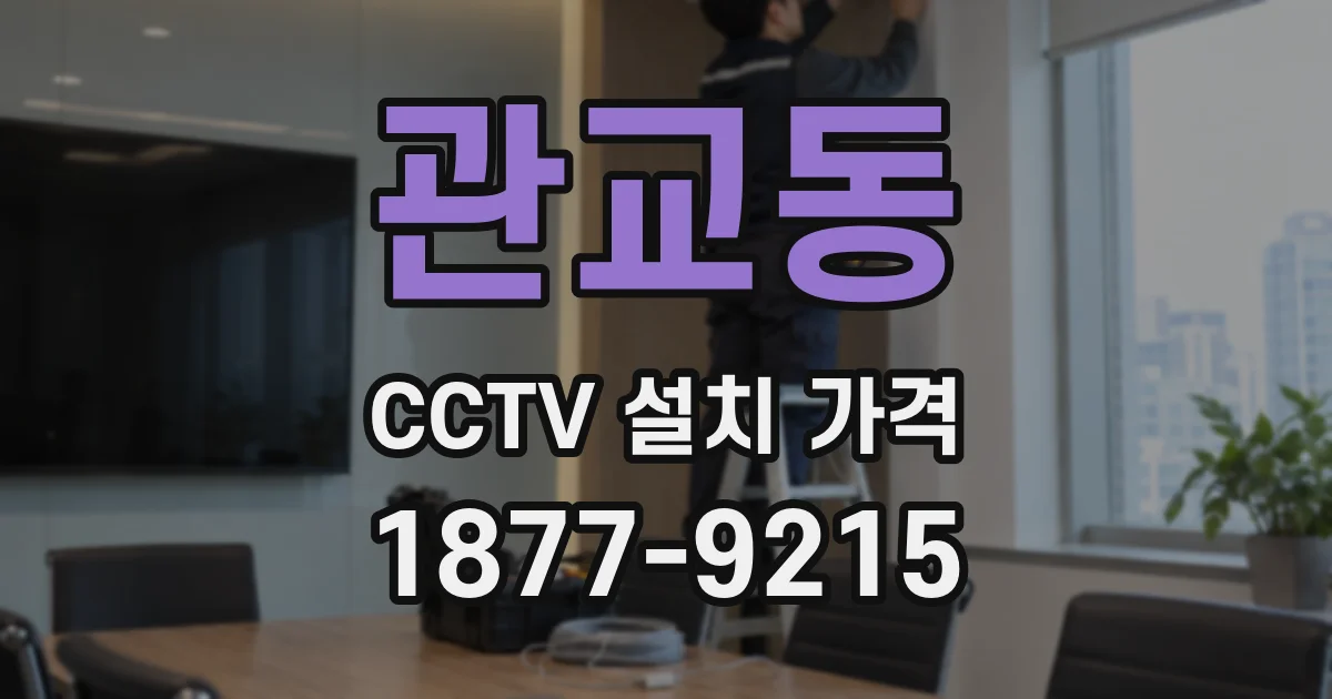 관교동 CCTV 설치 가격