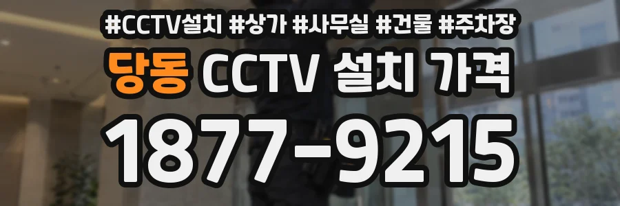 당동 CCTV 설치 가격