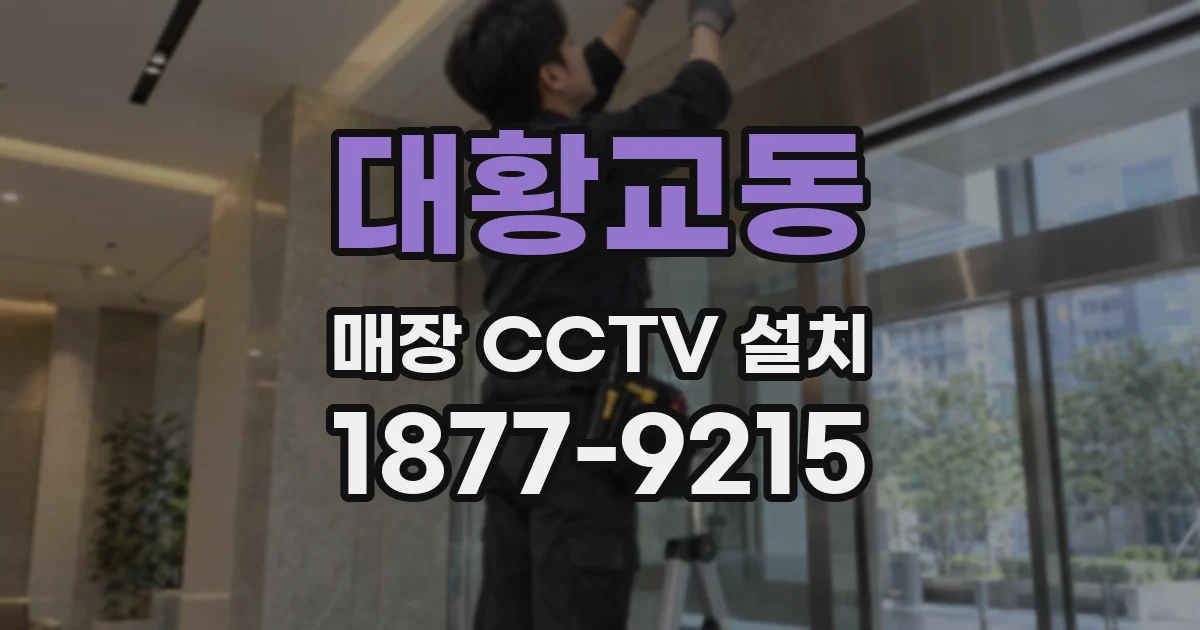 대황교동 매장 CCTV 설치