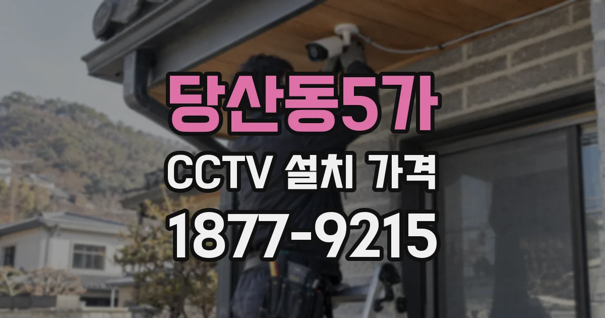 당산동5가 CCTV 설치 가격