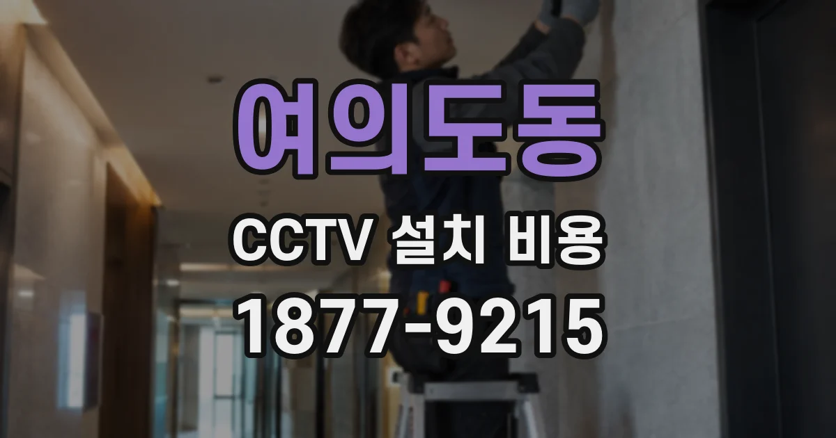 여의도동 CCTV 설치 비용