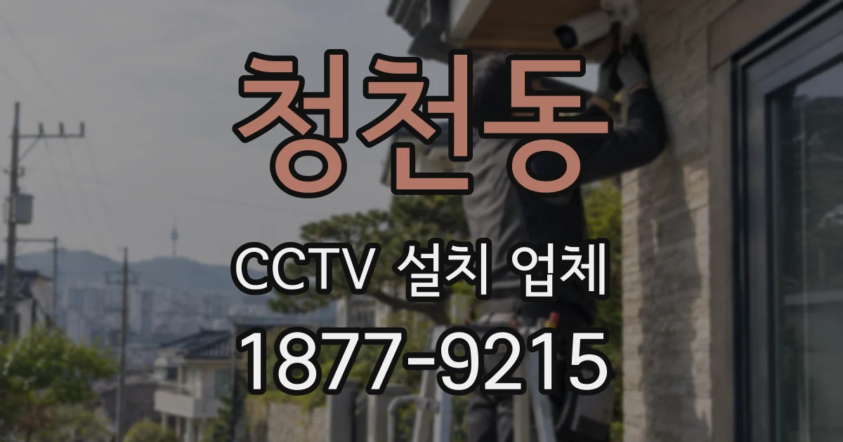 청천동 CCTV 설치 업체
