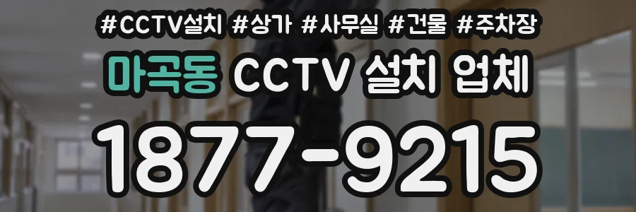 마곡동 CCTV 설치 업체
