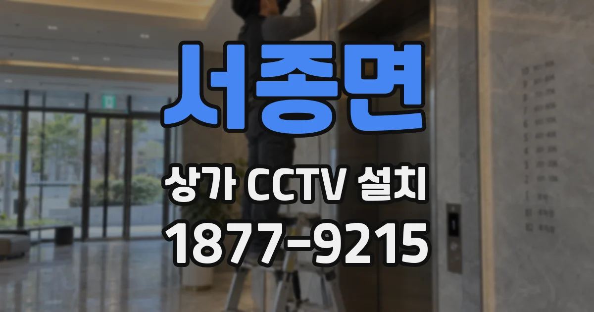 서종면 상가 CCTV 설치