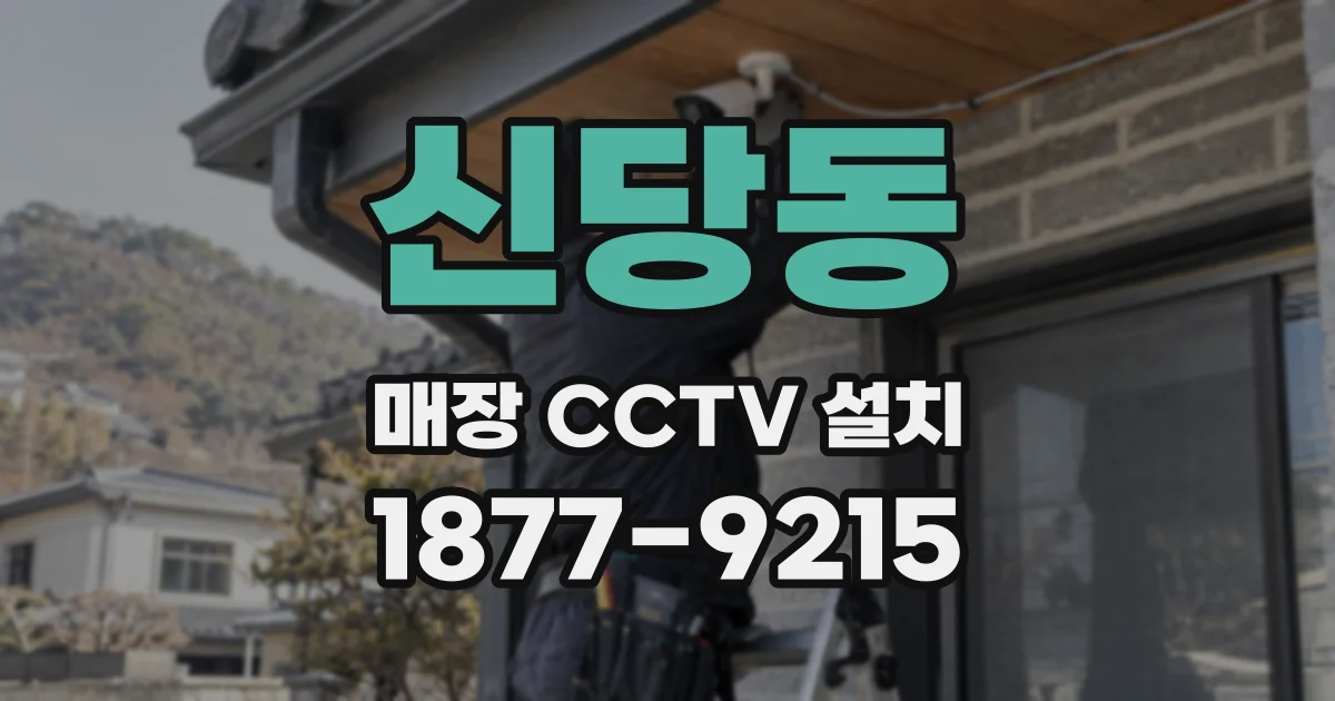 신당동 매장 CCTV 설치