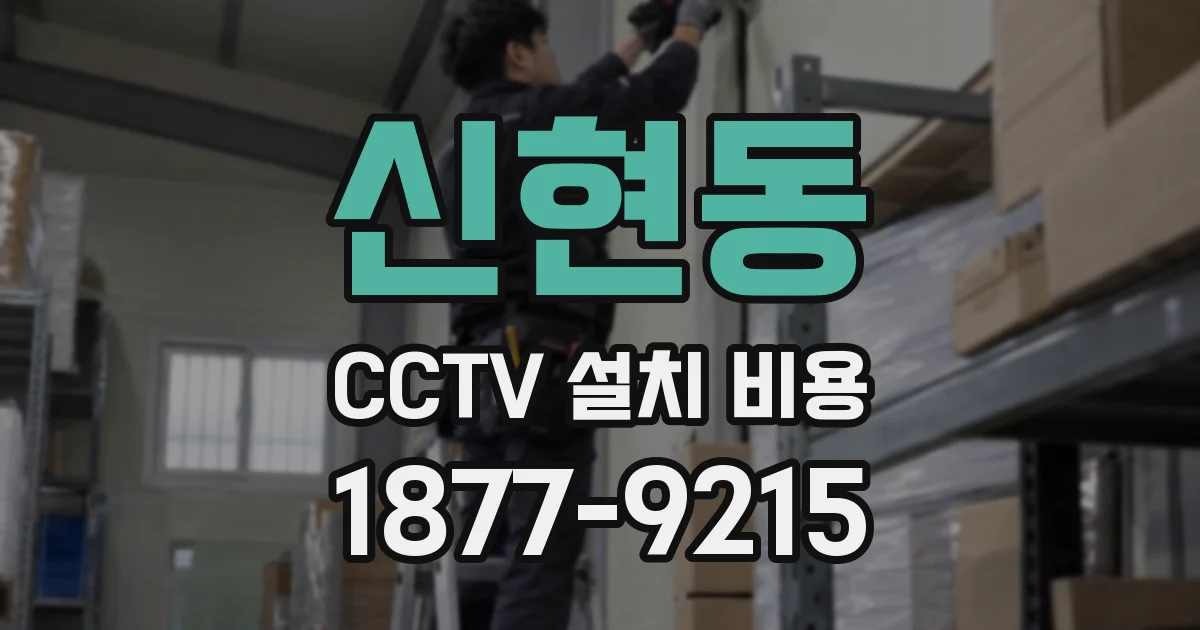 신현동 CCTV 설치 비용