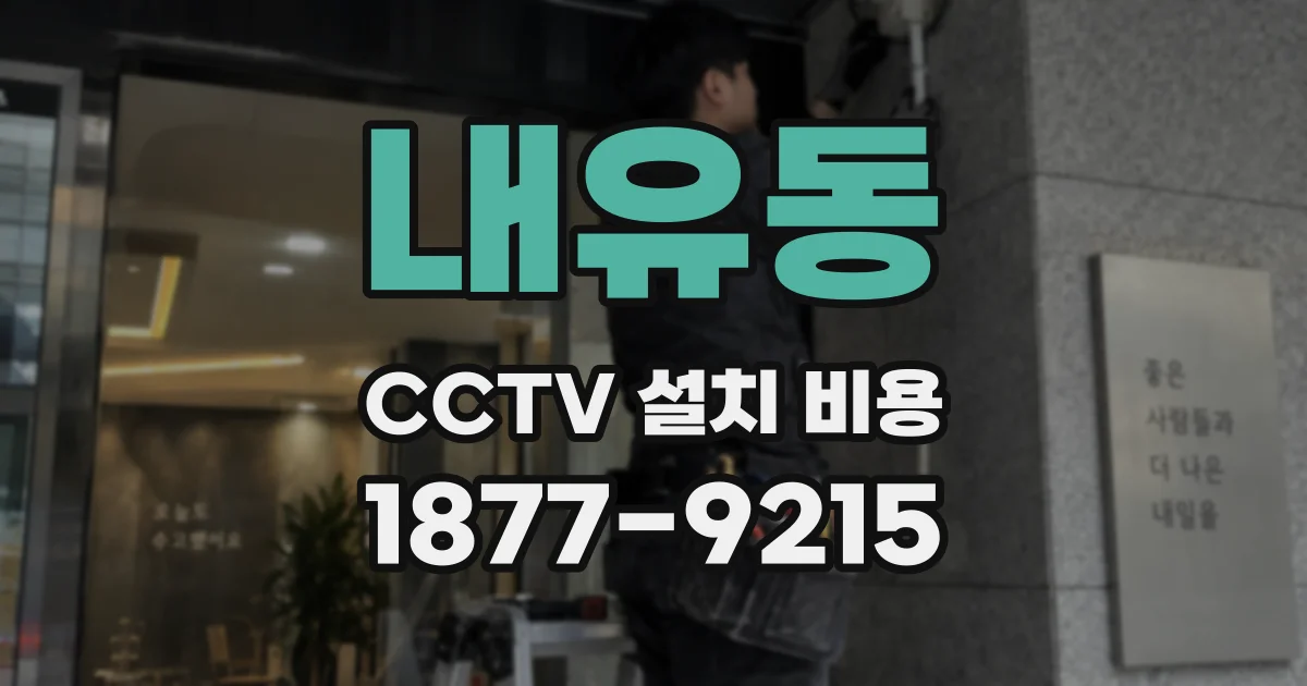 내유동 CCTV 설치 비용