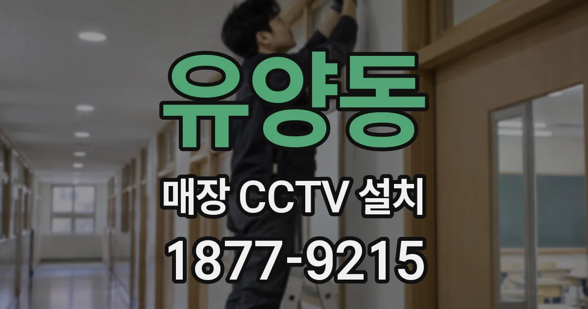 유양동 매장 CCTV 설치