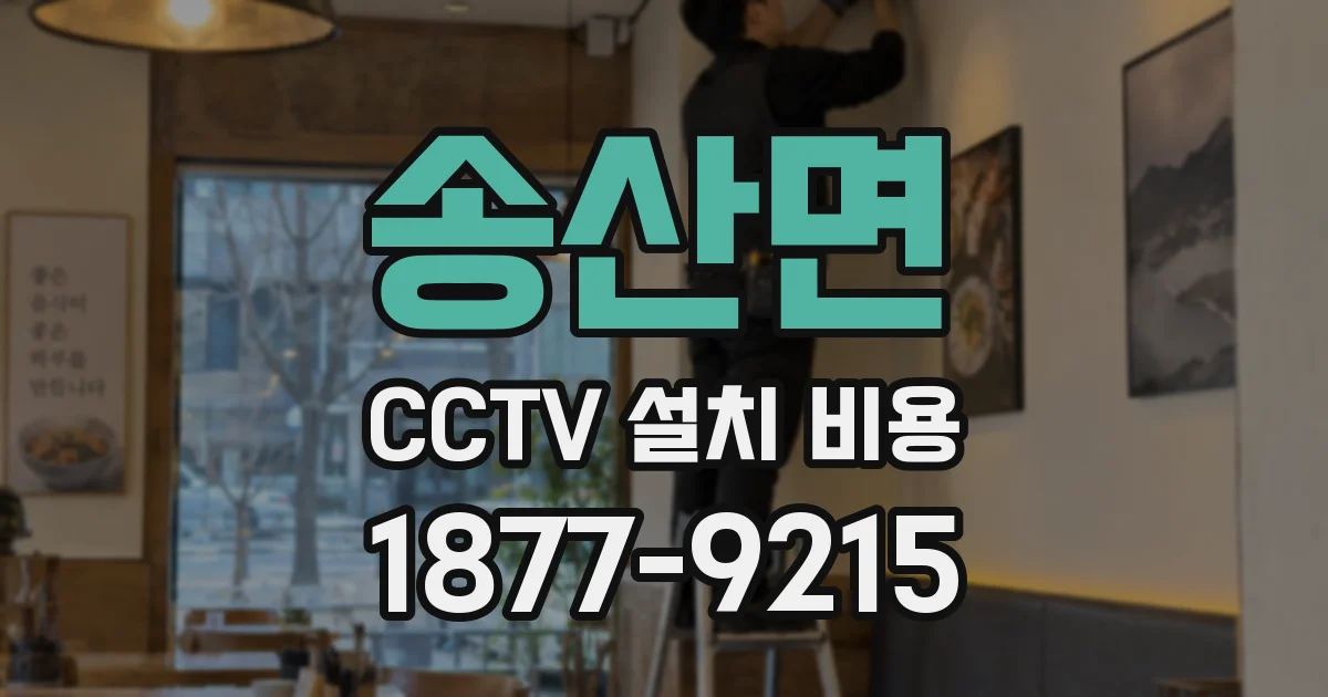 송산면 CCTV 설치 비용