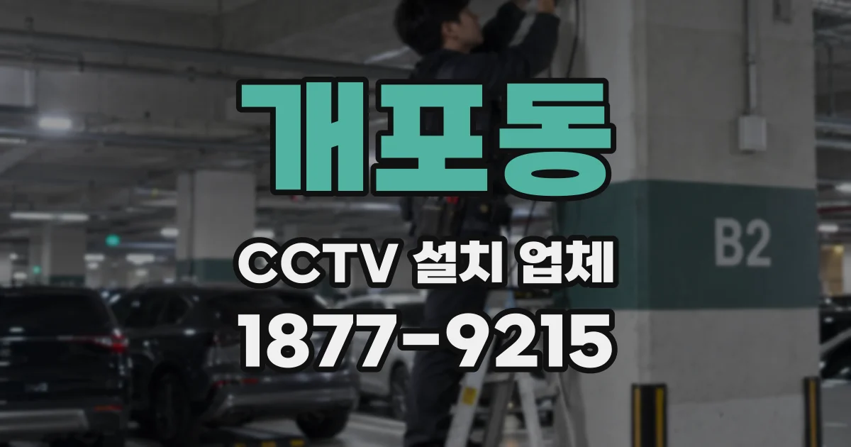 개포동 CCTV 설치 업체