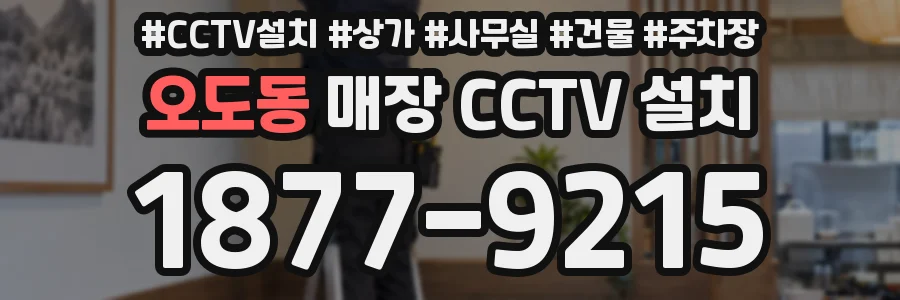 오도동 매장 CCTV 설치