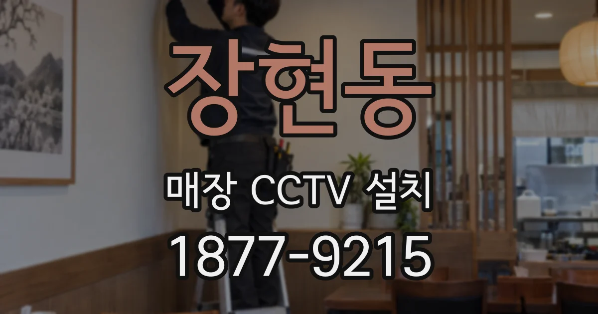 장현동 매장 CCTV 설치