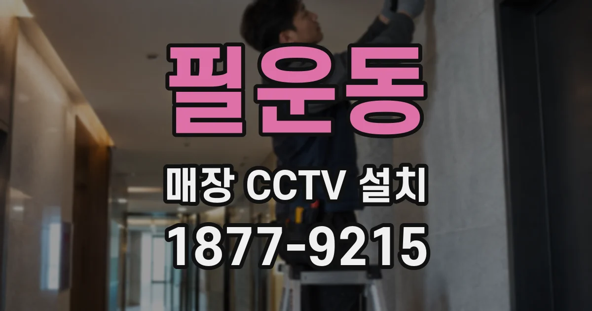 필운동 매장 CCTV 설치