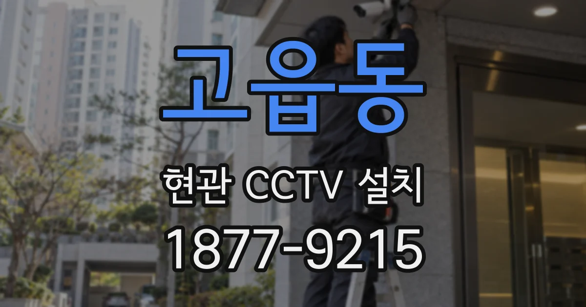 고읍동 현관 CCTV 설치