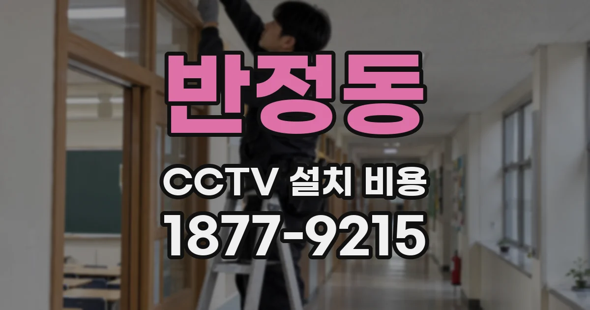 반정동 CCTV 설치 비용
