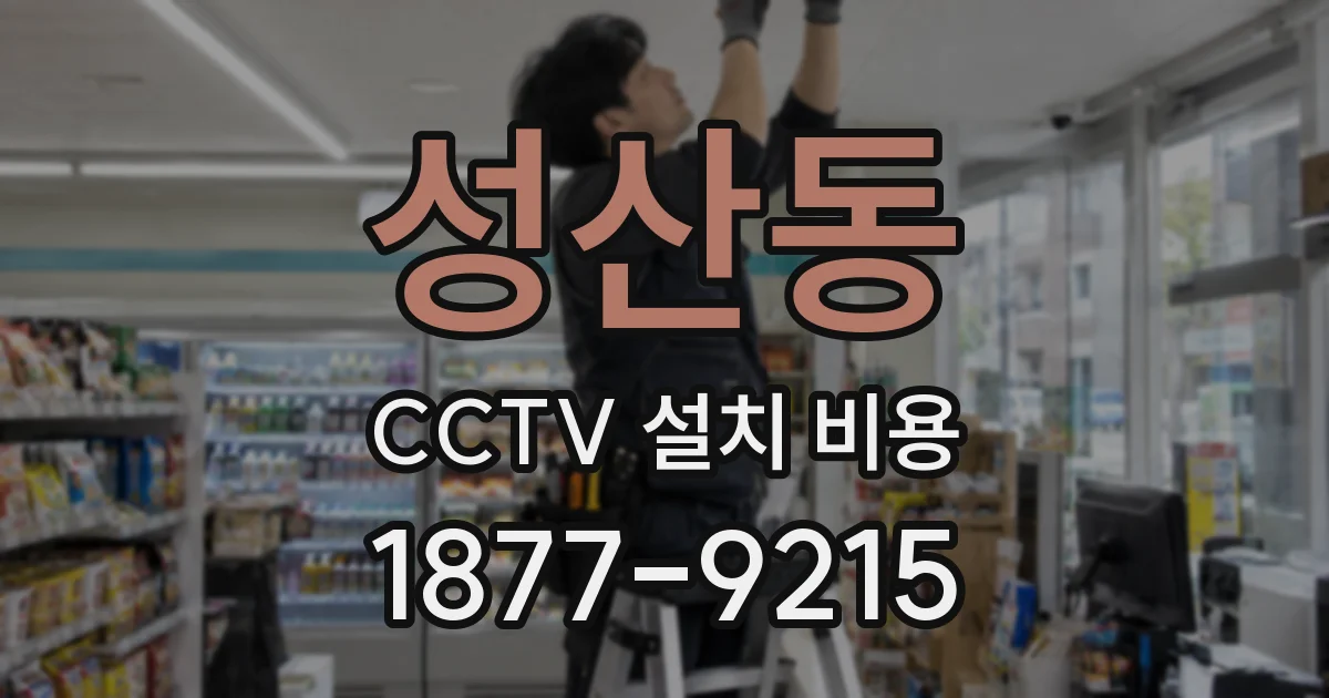 성산동 CCTV 설치 비용