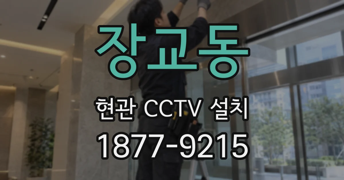 장교동 현관 CCTV 설치